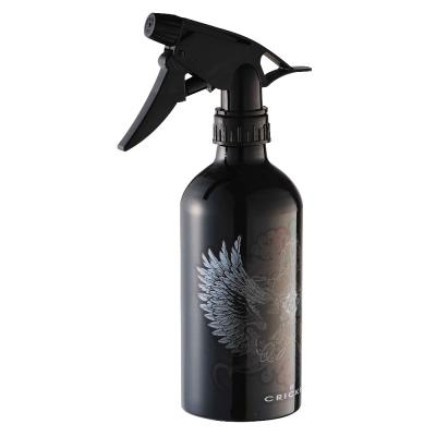 China Eco-friendly 500ml Black Aluminum Recyclable Bottle With Trigger Sprayer for sale