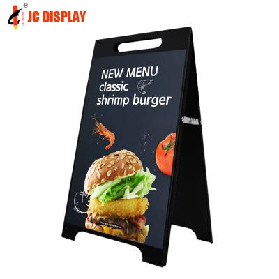 China Outdoor Store Outdoor Menu Write A Board Poster Double Side Display Metal for sale