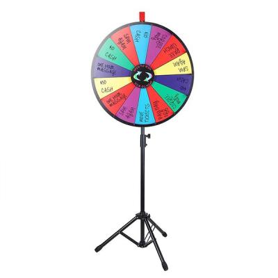 China Hot Selling PVC Foam Board Tripod PVC Show Stand Game Prize Wheel and Iron Stand Lucky Turntable Metal Lucky Turntable for sale