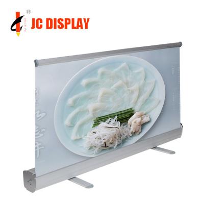 China Advertising Display Banners 85x200cm Retractable Roll Banner Aluminum Horizontal Advertising Stand for sale