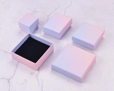 China Insti Black Fashionable Pink Blue Gradient Lipstick Beaded Ring Small Gift Box Jewelry Storage Box for sale