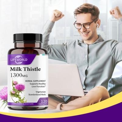 China Cardo mariano 1000 mg Suplemento de salud a base de hierbas con raíz de diente de león Silymarinum Marianum en venta