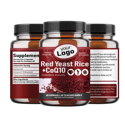 China Suplementos de Ervas de Boa Qualidade Arroz de Levedura Vermelha 1200mg + CoQ10 100mg Cápsulas Para Coração Saudável à venda