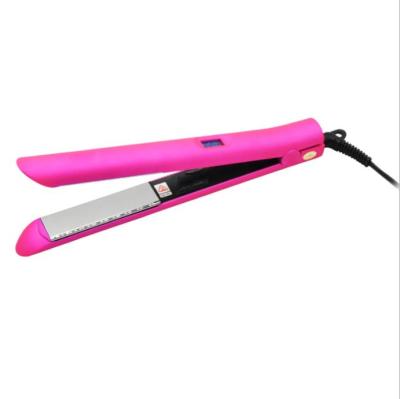 China Salon Shine Flat Iron Professional Nano-titanium Dual Voltage Straightening Irons LCD Display Hair Straightener for sale