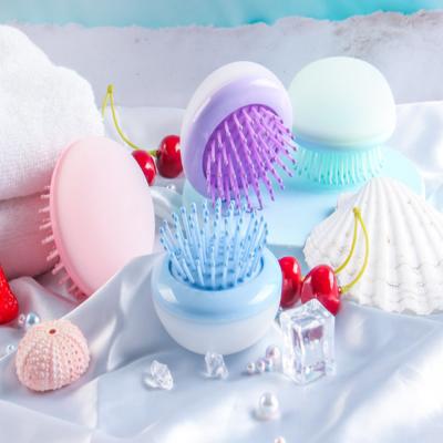 China Waterproof Jellyfish 2021 New Product Sweep Grooming Shampoo Hair Brush Silicone Cover Massage Bath Brush Comb for sale