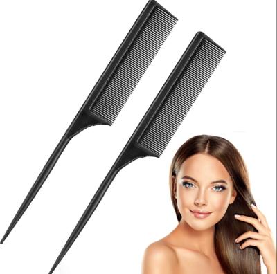 China High Quality Home Black Hair Comb Pro Salon Hair Styling Hairdressing Carbon Fiber Anti-static Comb for sale