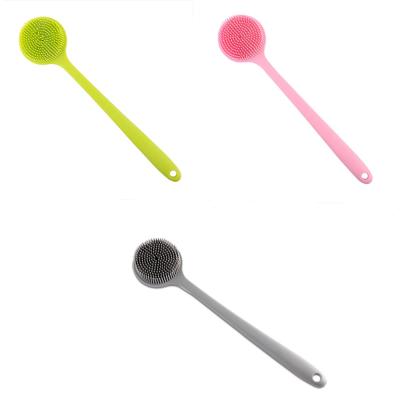 China Long Body Handle Shower Bath Body With Silicone Bath Brush for sale