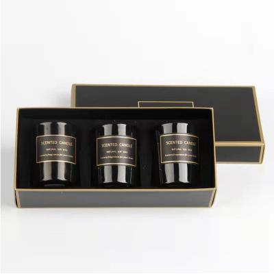 China Cheap Wholesale Box 100% Wooden Wick Pillar Candle Gift Sets 100% Soy Wax Soy Wax Wholesale Incense Box for sale