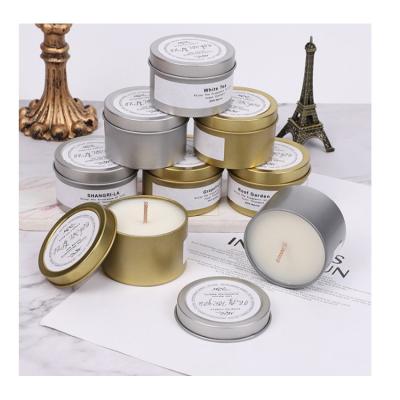 China Travel Scented 100% Soy Wax Canister Set 100% Soy Wax Quality Assurance Tin Candle For Party for sale