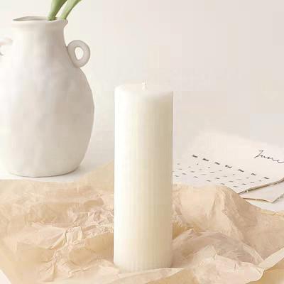 China Wax Solid/Soy Paraffin/Palm Wax Factory Price 5*15 Striped Pillar Scented Candles Gear Candles For Home Decor/Aromatherapy Gifts, OEM/Customization Is Accepted for sale