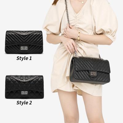 China Fashion Luxury Famous Brands Women Shoulder Purses Sling Bag Cross - Handbag Caviar Body Ladies Leather Handbag for sale