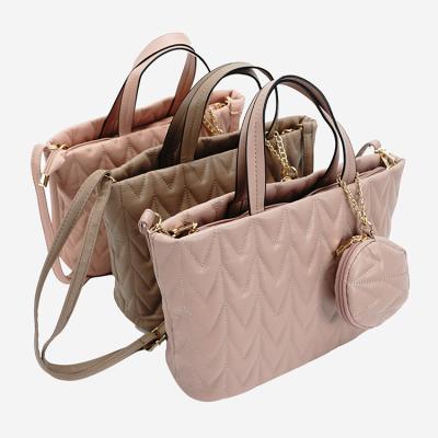 China Fashional Fashion Wholesale 2 in 1 Handbags Set Moda Hombros Carteras Y Bolsos De Mujer 2021 Bags Women Handbags Ladies Pinch Luxury for sale