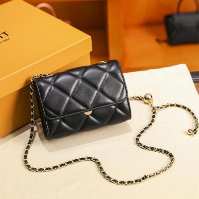 China PORTABLE One-Shoulder Simple Popular Rhombus Trend Handbag PU Leather Chain Purse Cross - Body Women for sale