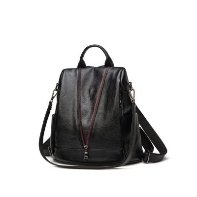 China BP020 2021 new style waterproof large capacity fashionable women's PU leather school bags custom fashion outdoor backpack wholesale for sale