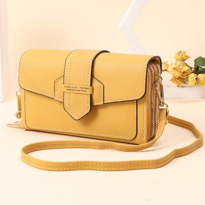 China Wholesale Customized Latest Shoulder Luxury Fashionable Elegant Female Messenger Brand Waterproof Mobile Phone Bags Money Bag Sling Purse for sale