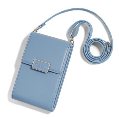 China PB007 Fashion Casual Solid Color Fashion PU Leather Shoulder Bag Multifunctional Online Shopping Cross - Body Wallet Mobile Phone Bag Crossbody for sale