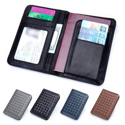 China Fashion GLP003 Sheepskin Rfid Card Holder Luxury Custom Made Leather Armor Travel ID Passport Minimalist Purses Credit Card Holder Wallet for sale