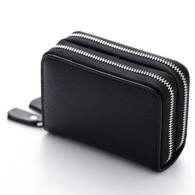 China Wholesale Multifunctional Zipper Wallets Fashion GLC102 Fashion Credit Card Genuine Leather Holder for sale