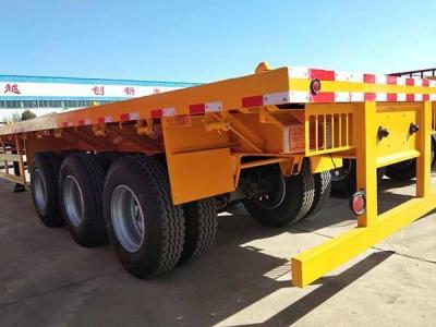 China 40 voet flatbed half-trailer met 2 assen half-truck flatbed trailer Te koop