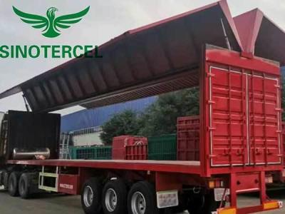 China Red Wingspan Semi Trailer 40000 Kg Semi Transport Trailer for sale