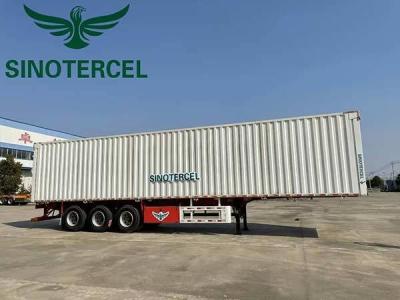 China Caja Blanca Semi remolque Carga 18 Wheeler Contenedor personalizado en venta