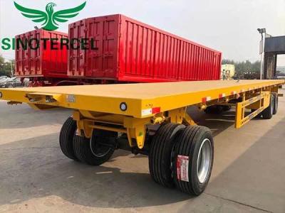 Chine 315 80R22.5 Full Trailer 13T/16T Axles Trailer équipement à plat à vendre