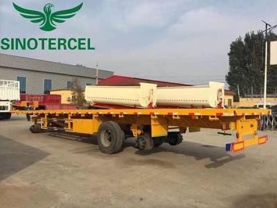 China SINOTERCEL Full Trailer 20t Flatbed Trailer Transport for sale