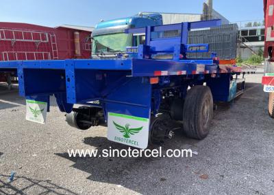 China SINOTERCEL 3 Axles Semi Trailer 30t Flatbed Trailer Semi Truck for sale