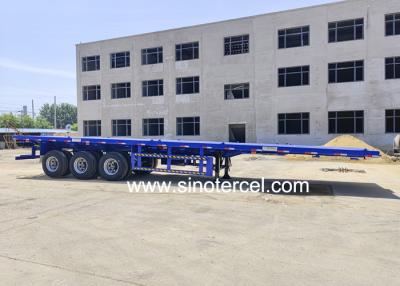 China 40ft Flachbett Semi-Trailer 3 Achsen Flachbett für Semi-Lkw zu verkaufen