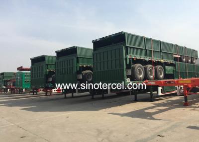 China 40000 kg Semiremolque de pared lateral Remolque de contenedores de transporte para carga a granel en venta