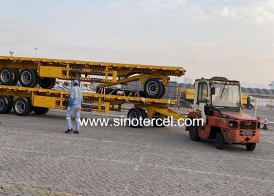 China Aluminum 53 Flatbed Trailer Transport 20000kgs Semi Flatbed Trailer for sale