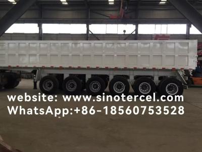 中国 Steel Transportation Semi Tipper Truck Six Axle Semi Tipper Trailer 販売のため