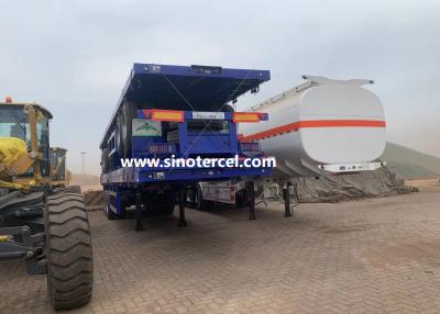 China 3 Axle Flatbed Semi Trailer 20Feet 40Feet For Container Carrying Bulk Cargo for sale