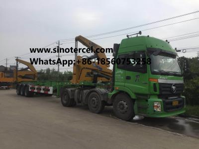 Chine Container sidelifter remorque 3 axe 20 pieds et 40 pieds conteneur XCMG grue à vendre