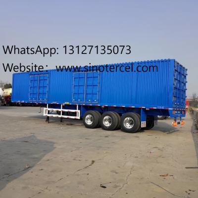 China Easy Loading Unloading Box Semi Trailer 53ft Cargo Semi Trailer  3Axles For 50-60Tons for sale