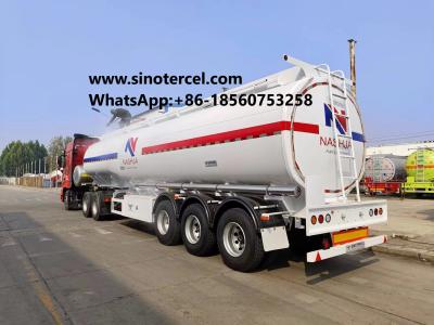 China 45000 Liter Capacity Fuel Tank Semi Trailer With Pressure Relief Valves And Anti Static Devices for sale