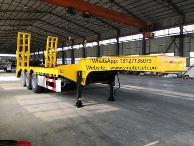 China Master of Heavy Load Transportation unverzichtbar 3 Achsen Niedrigbett Semi-Anhänger für Lkw und Baumaschinen zu verkaufen