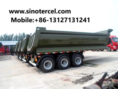 China Heavy Duty Hydraulic 3 axle Tipper Semi Trailer Safe Transportation for sale