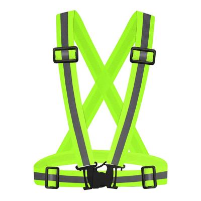 China Breathable Custom High Visibility Adjustable Webbing Logo Safety Honvy Reflective Belt for sale