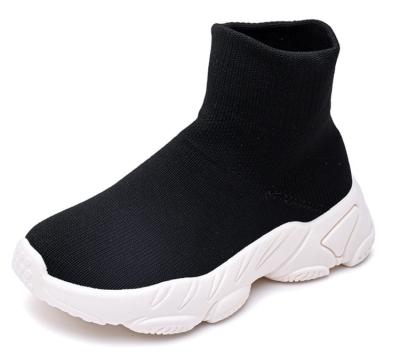 China Breathable Black Soft Running Safety Light Up Slip On Casual Baby Kids Sport Shoes Kids Fashion Sneakers for sale