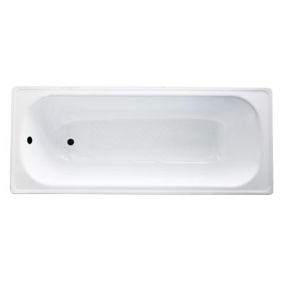 China 1600mm Long Cheap Single Enclosed Enameled Steel Bathtub With Anti Slip for sale