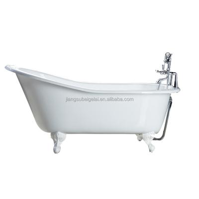 China Freestanding Vintage Antique Clawfoot Enameled Cast Iron Bathtub With Different Color And Size for sale