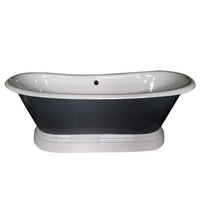 China Tradition Embedded Porcelain 72 Inch Cast Iron Bathtub With Pedestal for sale