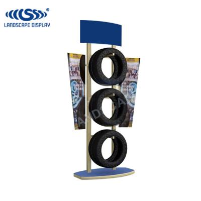 China Car tire metal display rack for 4S shop / tire display stand / floor display rack for tire MFD374 for sale