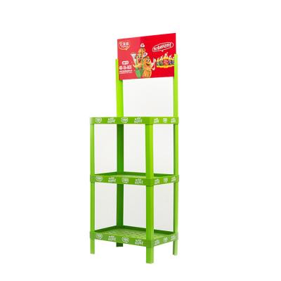 China 3-4 Tiers Heavy Duty Floor Plastic Display Stand For Cooking Oil 35*24L for sale