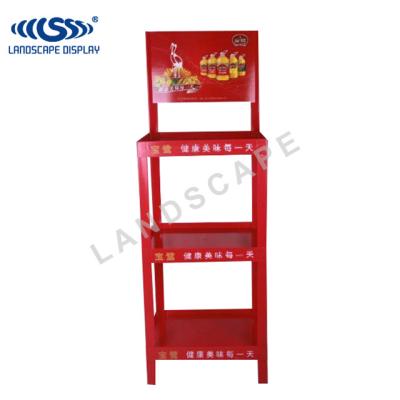 China Product Floor Standing Plastic Product Display Rack Rack Shelf for sale