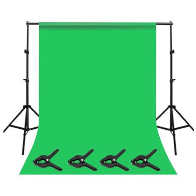 China Portable Green Backdrop Live Streaming Photoshoot Backgrounds Studio Kit With Stand Lights Pure Color Screen Backdrop Photography for sale