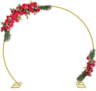 China Iron Tube Semicircle Metal Arch Bridal Flower Arch Backdrop For Wedding for sale