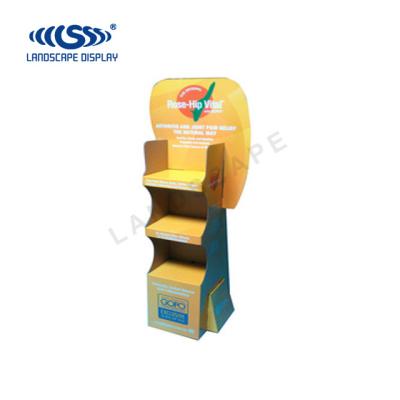 China Portable Cardboard Top Tier Books Display Stand/Paper Rack Shelf Display/Floor Display Cardboard In Bookstore for sale