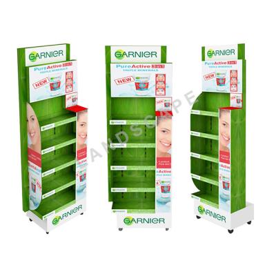 China Customized Metal Toothpaste Display Stand / Supermarket Display Rack With Wheels 2019080502 for sale